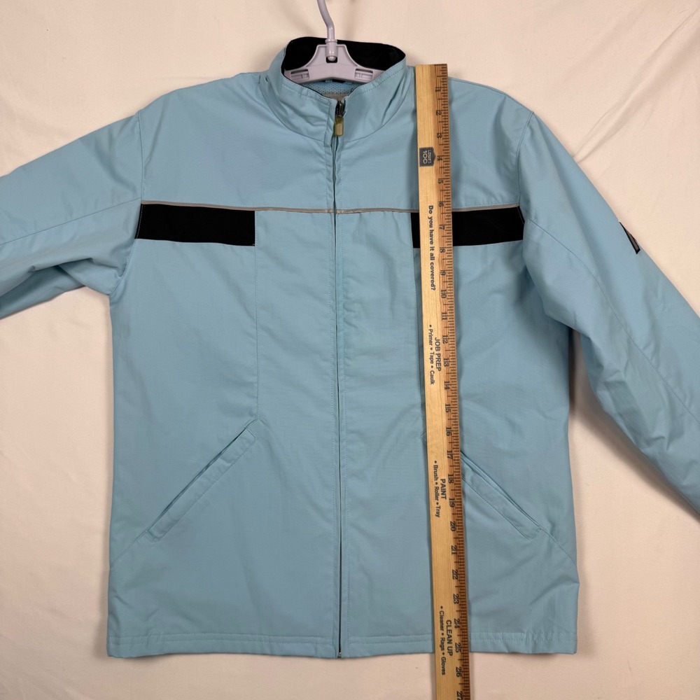 New Balance Mens Light Blue Full Zip Mesh Lined Windbreaker Jacket Medium - Picture 5 of 8